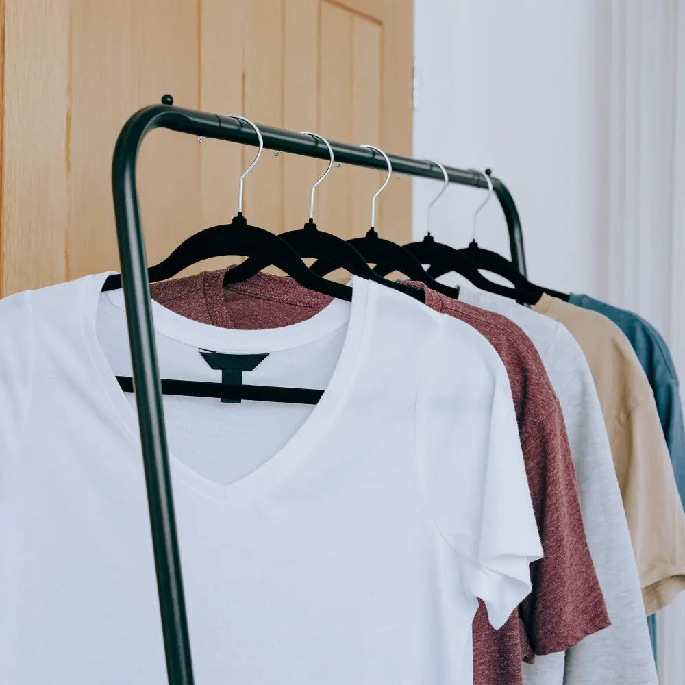 Addis Velvet Clothes Hangers – Pack of 50 Black - Home & Storage