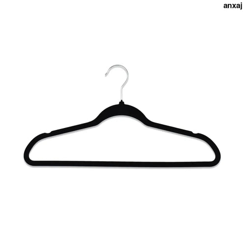 Addis Velvet Clothes Hangers – Pack of 50 Black - Home & Storage