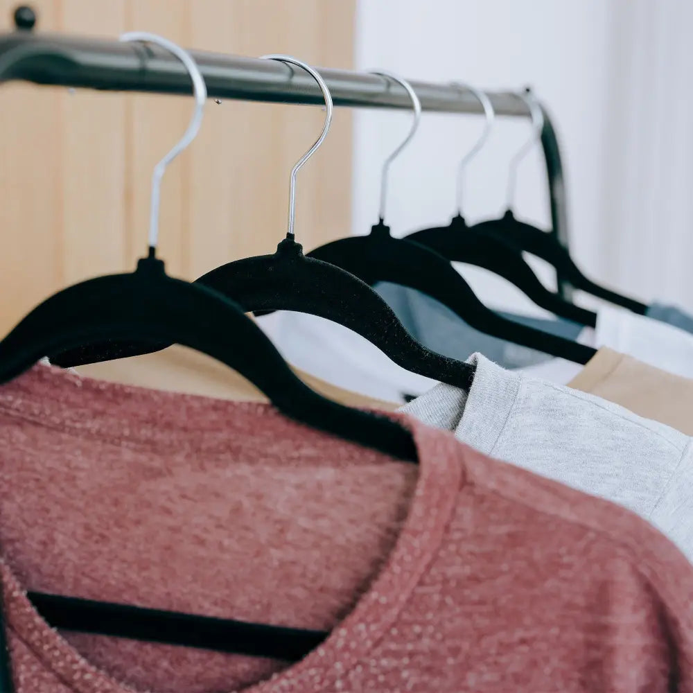 Addis Velvet Clothes Hangers – Pack of 50 Black - Home & Storage