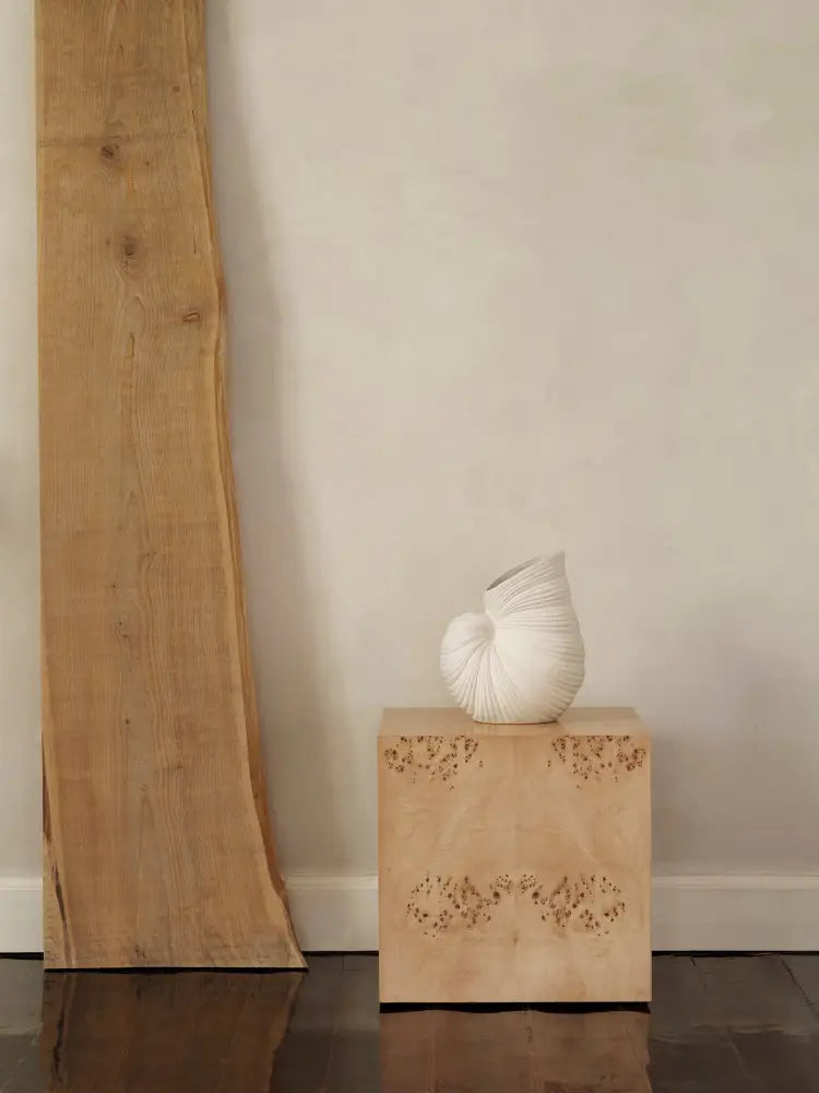 ferm LIVING Shell Vase – Off-White Ceramic Vase - Home Decor