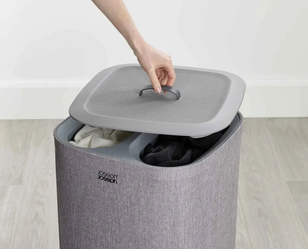 Joseph Joseph Tota Twin Laundry Separation Basket – 60L Grey - Home & Storage