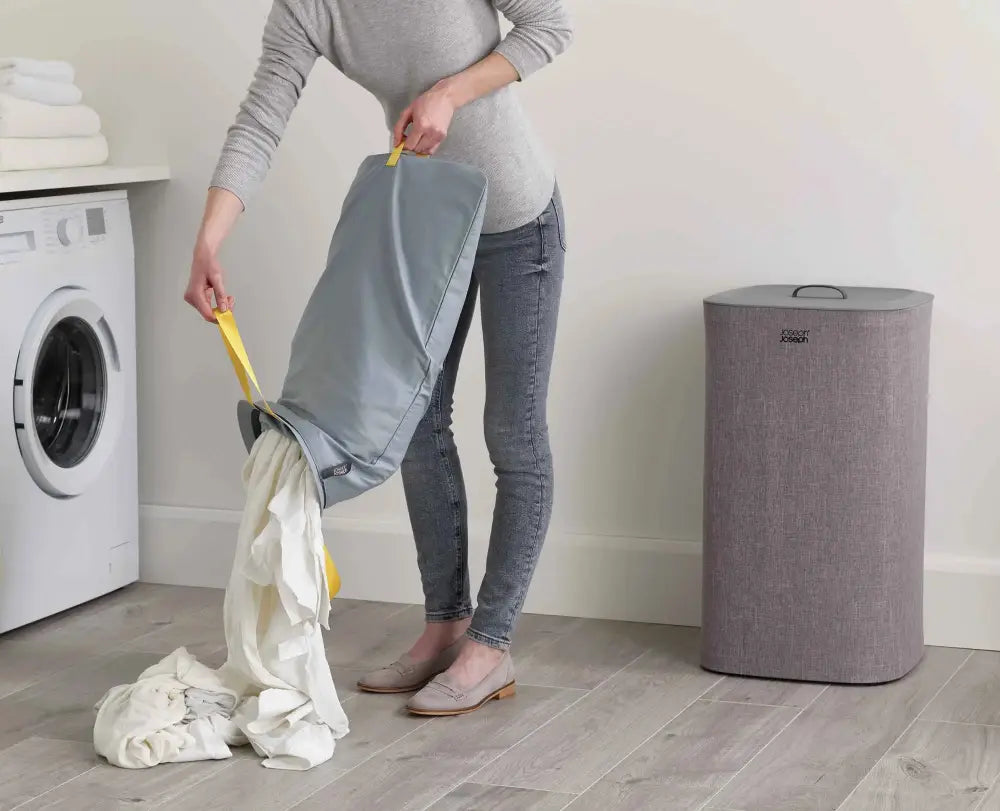 Joseph Joseph Tota Twin Laundry Separation Basket – 60L Grey - Home & Storage