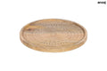 Nkuku Namuna Mango Wood Tray – Large Hand-Etched Serving Tray - Home Decor