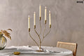 Nkuku Palani Statement Candelabra – Large Antique Brass - Home Decor
