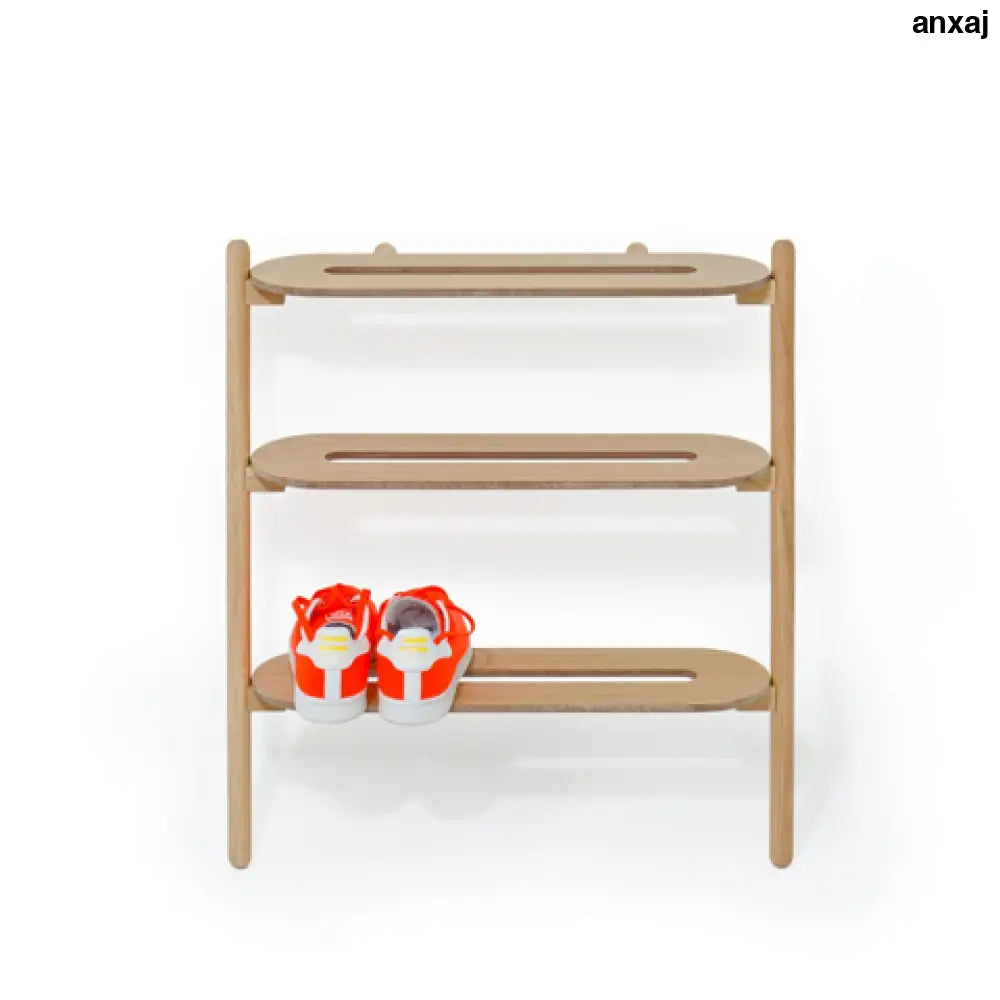 Wireworks Heel Bar – oak leaning shoe rack - Storage & Organisation