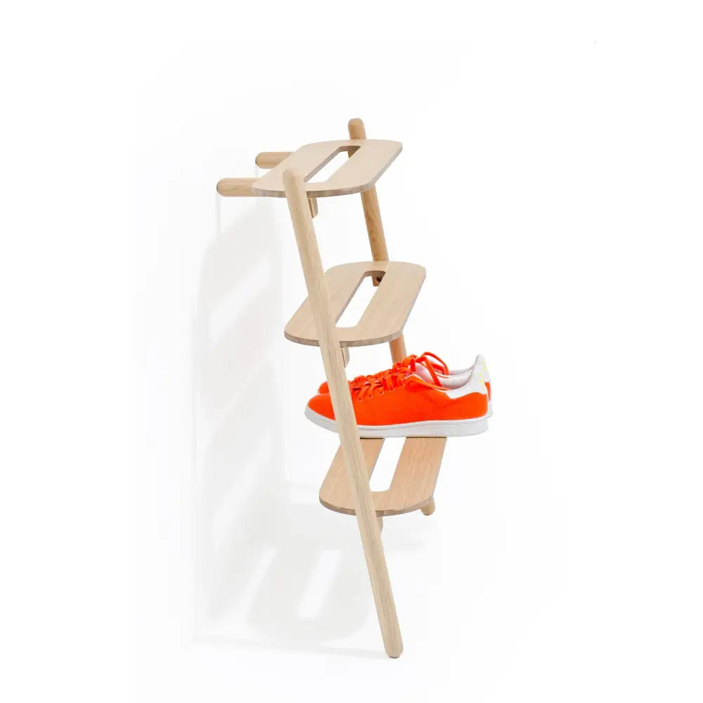 Wireworks Heel Bar – oak leaning shoe rack - Storage & Organisation